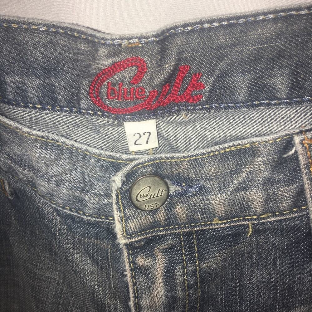 Blue Cult Women's Juniors Bootcut Distressed Size 27 - Picture 4 of 8